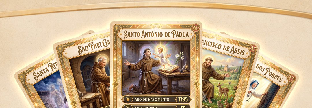 Cartas do jogo Super Santos em leque exibindo a frente e o verso